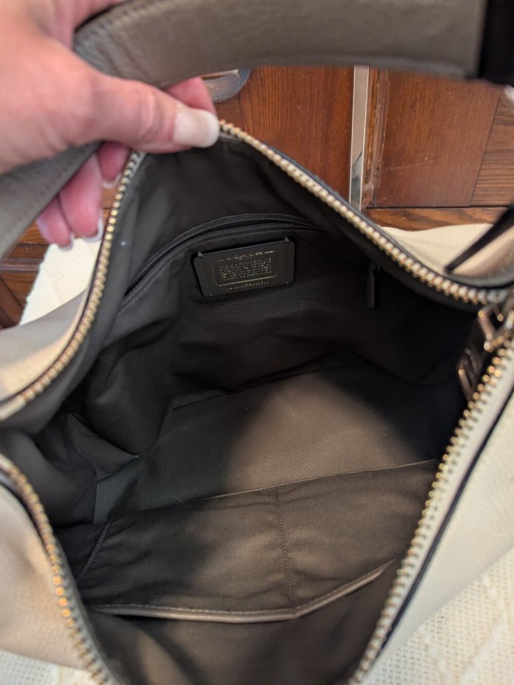 COACH HARLEY HOBO IN GEOMETRIC COLORBLOCK PEBBLE LEATHER - Picture 14 of 14